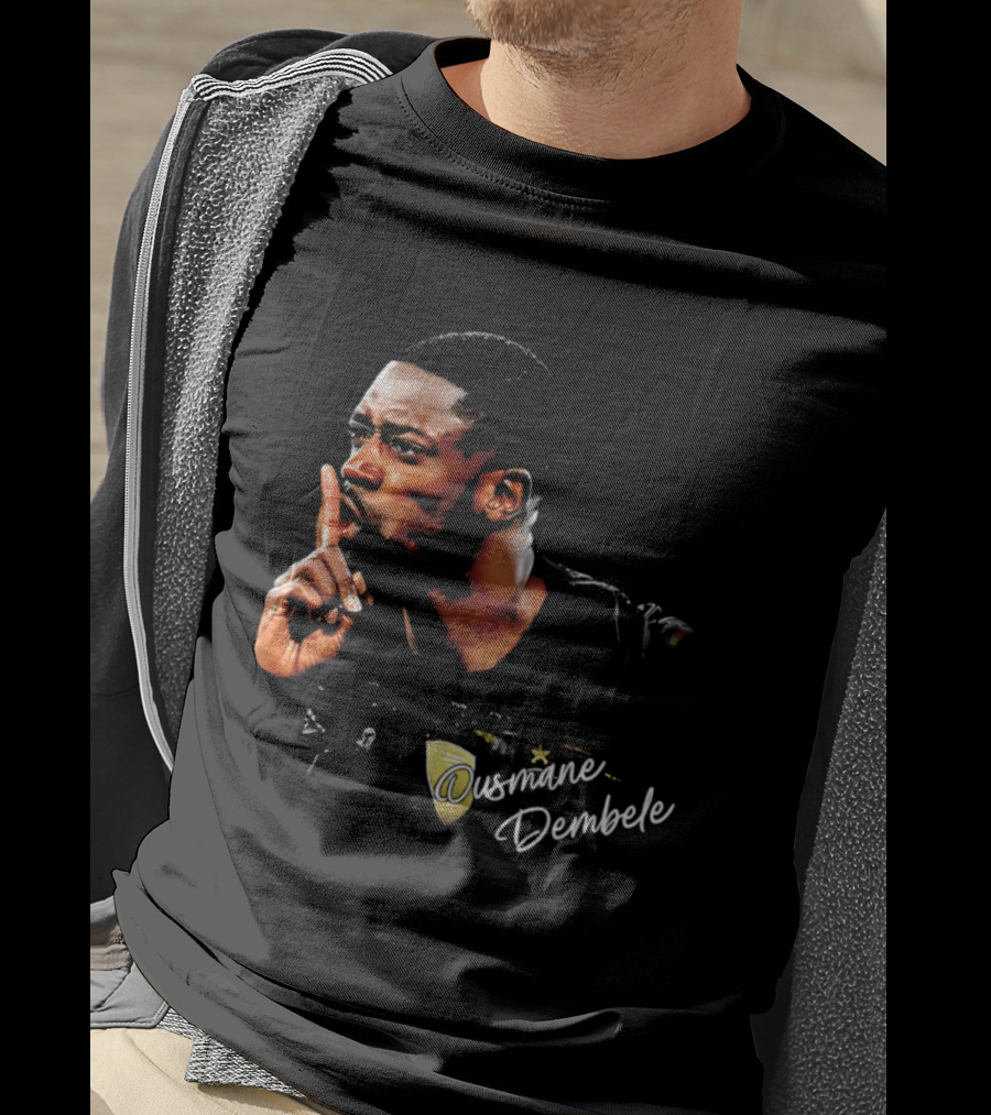 Ousmane Dembele Shhh Gesture PSG Soccer Star T-Shirt