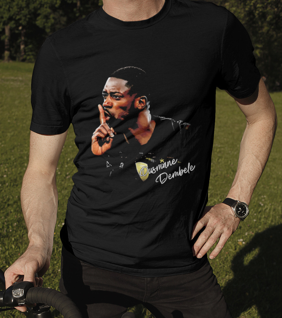 Ousmane Dembele Shhh Gesture PSG Soccer Star T-Shirt