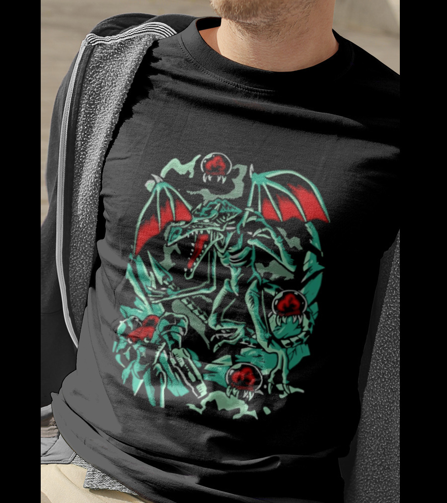 Metroid Ridley Battle With Metroids And Samus Aran T-Shirt