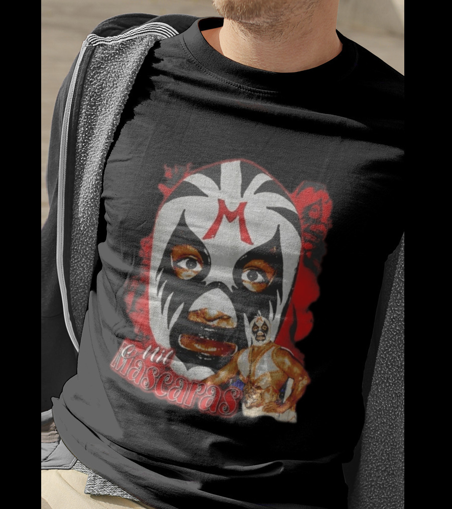 Mil Mascaras Lucha Libre Mask Iconic Mexican Wrestling Legend T-Shirt