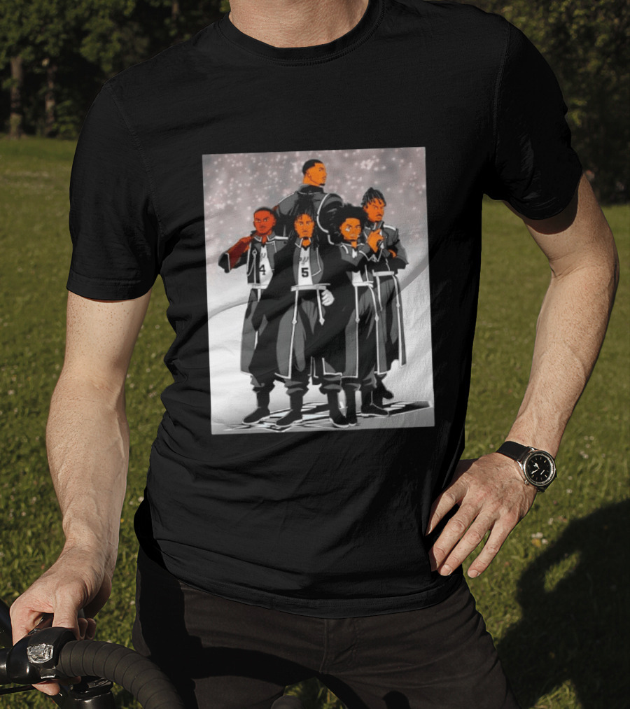 San Antonio Spurs Anime Player Characters 4 5 Basketball Team T-Shirt