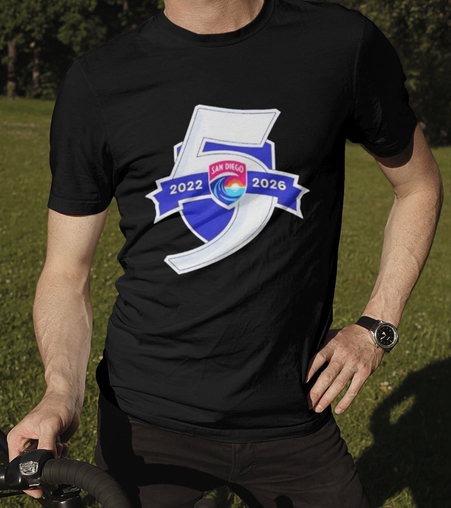 San Diego Wave FC 5 Year Anniversary 2022 2026 T-Shirt