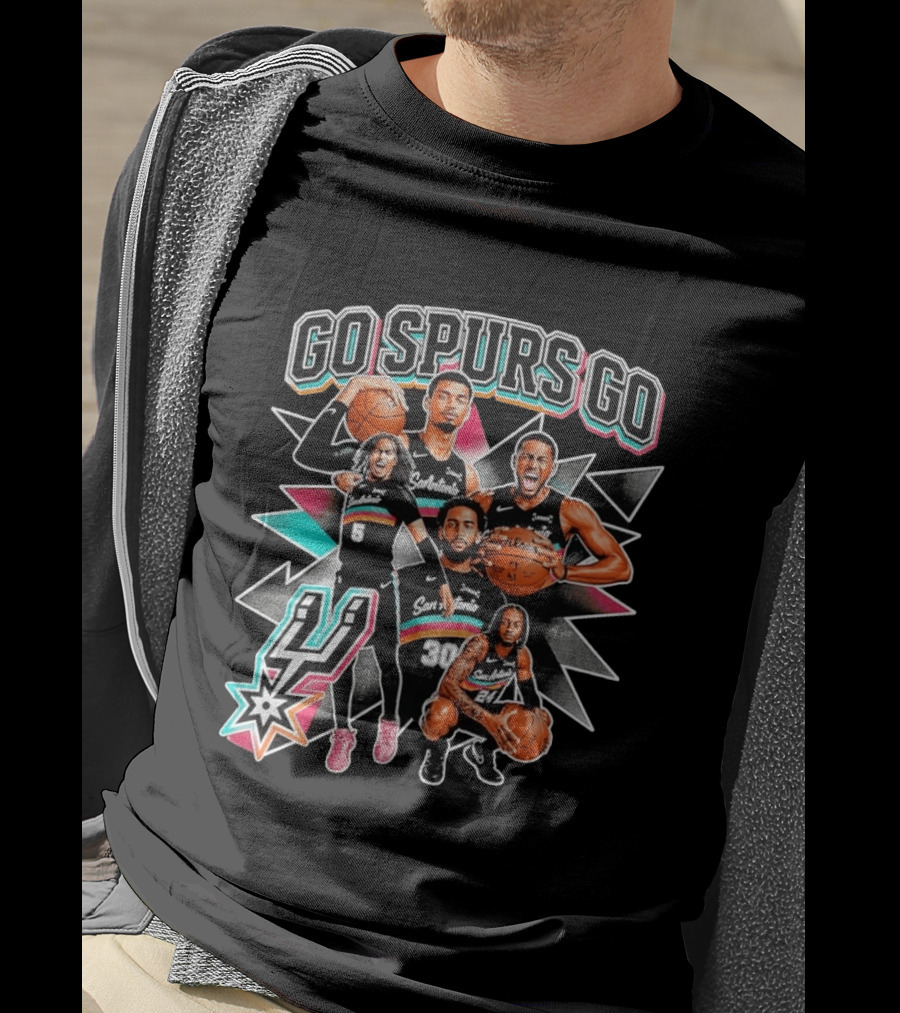 Go Spurs Go San Antonio Spurs Basketball Players Team Enthusiasts T-Shirt