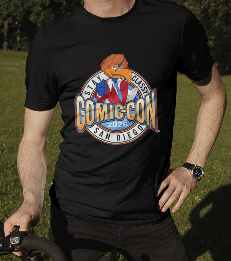 Stay Classy Comic Con San Diego 2026 Ron Burgundy Bird T-Shirt