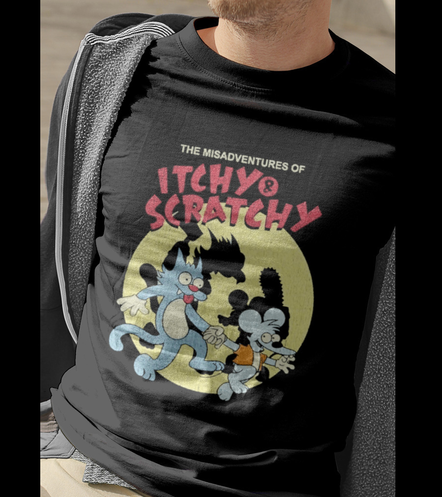 The Misadventures Of Itchy Scratchy Cartoon Characters T-Shirt