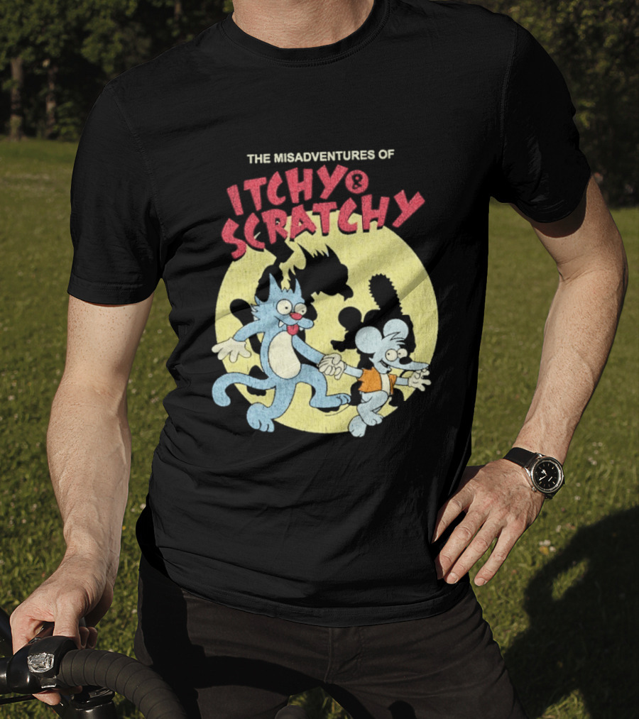 The Misadventures Of Itchy Scratchy Cartoon Characters T-Shirt