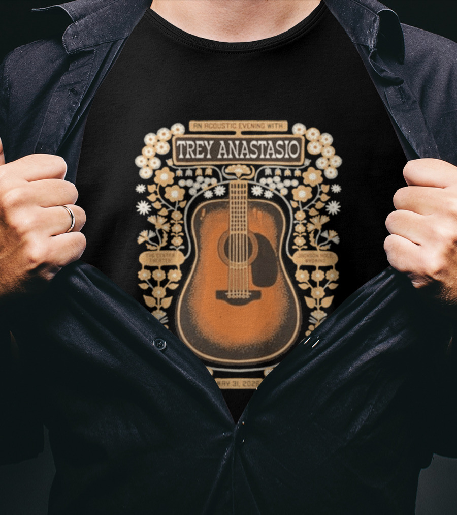 Trey Anastasio Acoustic Evening Tour The Center Theater Jackson Hole 2026 T-Shirt