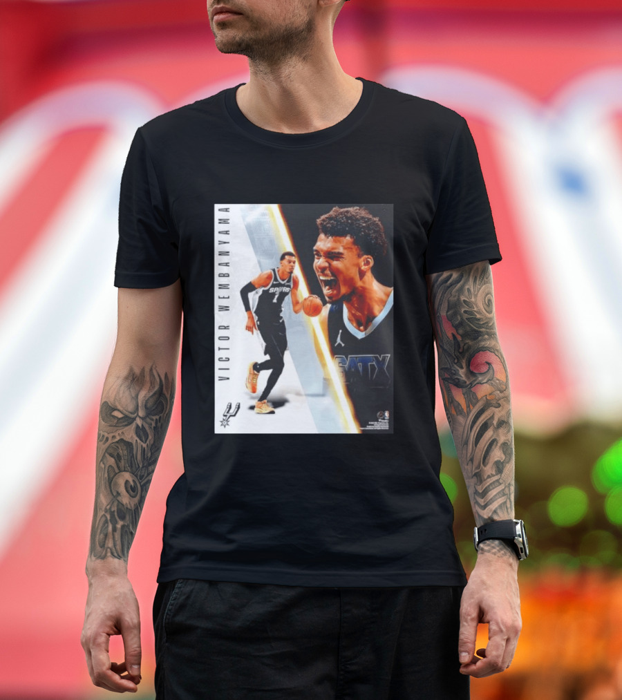 Victor Wembanyama San Antonio Spurs SATX Radiance Collage T-Shirt