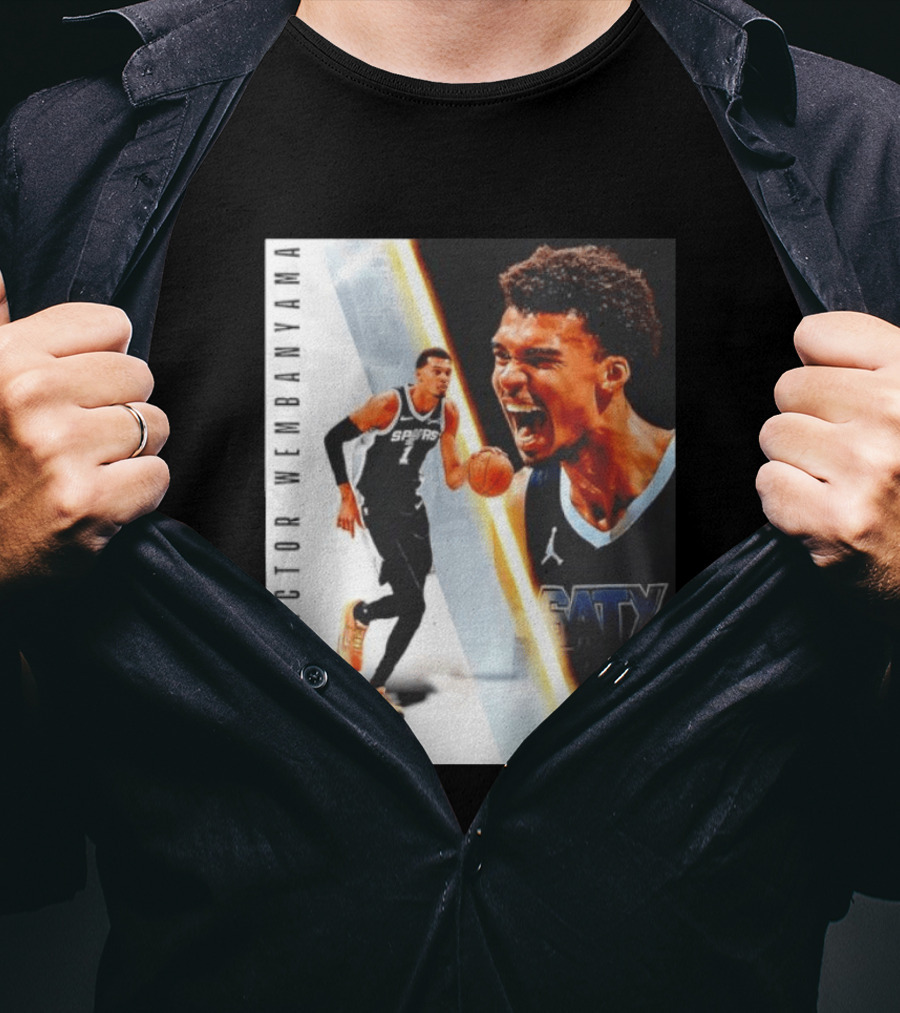 Victor Wembanyama San Antonio Spurs SATX Radiance Collage T-Shirt