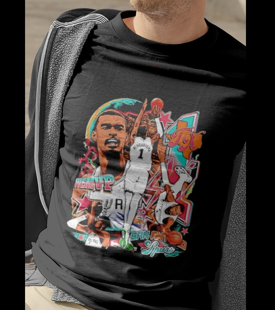 Wembanyama WEMVP San Antonio Spurs Basketball Action TX T-Shirt