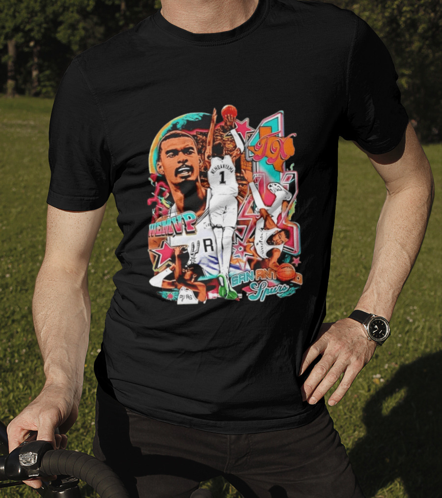 Wembanyama WEMVP San Antonio Spurs Basketball Action TX T-Shirt