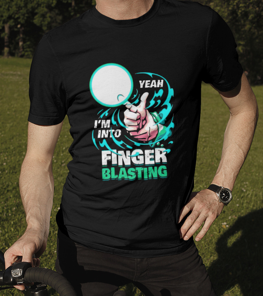 Yeah I Am Into Finger Blasting Cartoon Thumbs Up Spiral T-Shirt