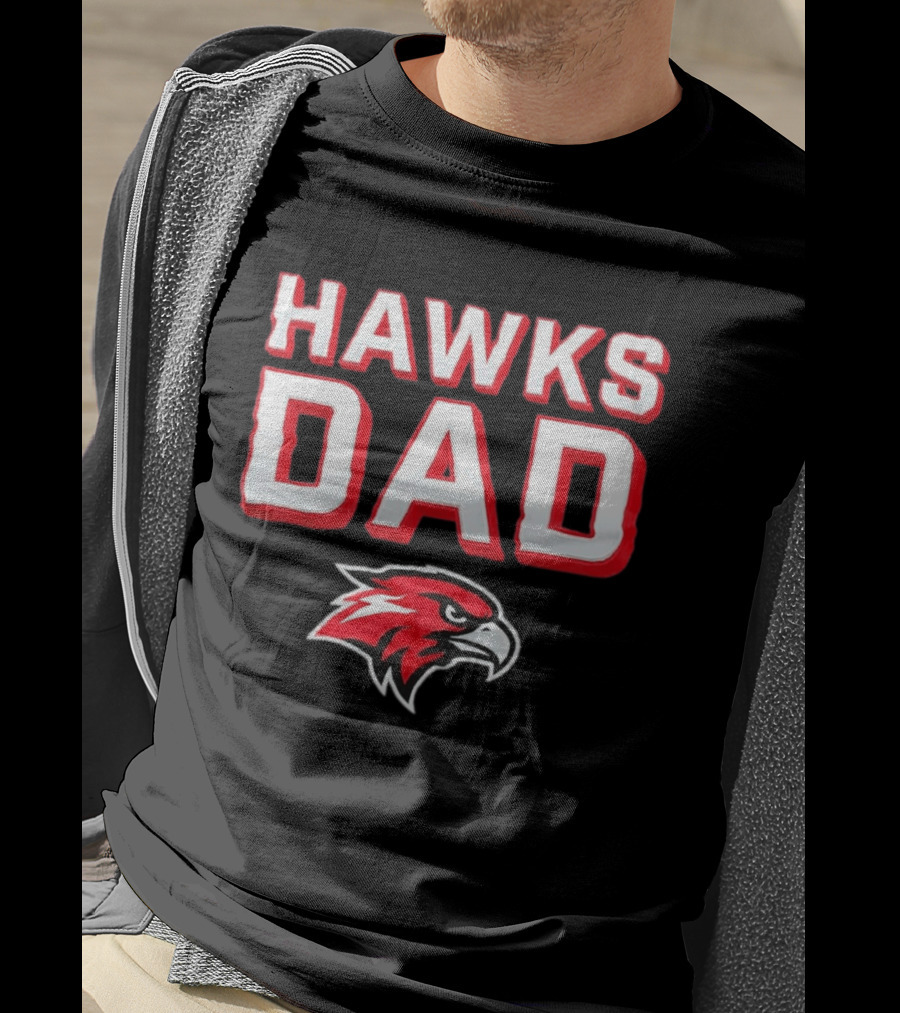 Hawks Dad Red Hawk Sports Fan T-Shirt