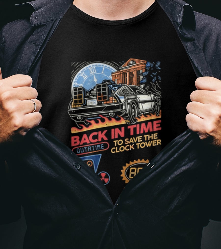 Back In Time Outatime Save The Tower 88mph T-Shirt
