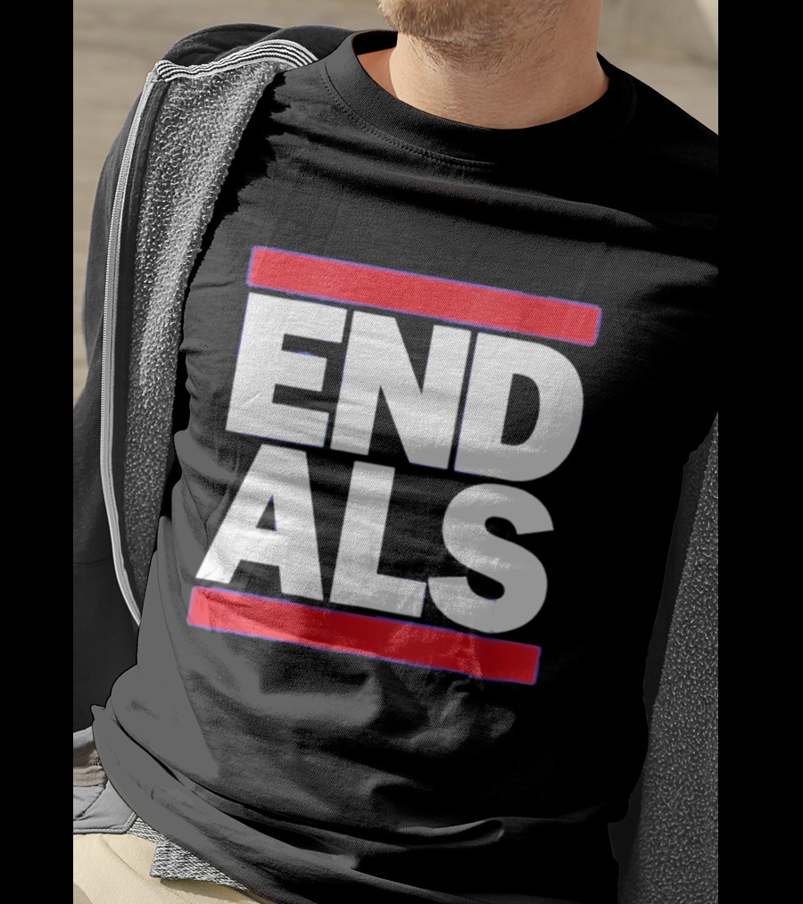 Chicago Cubs Lou Gehrig Day End ALS Campaign Red Blue T-Shirt