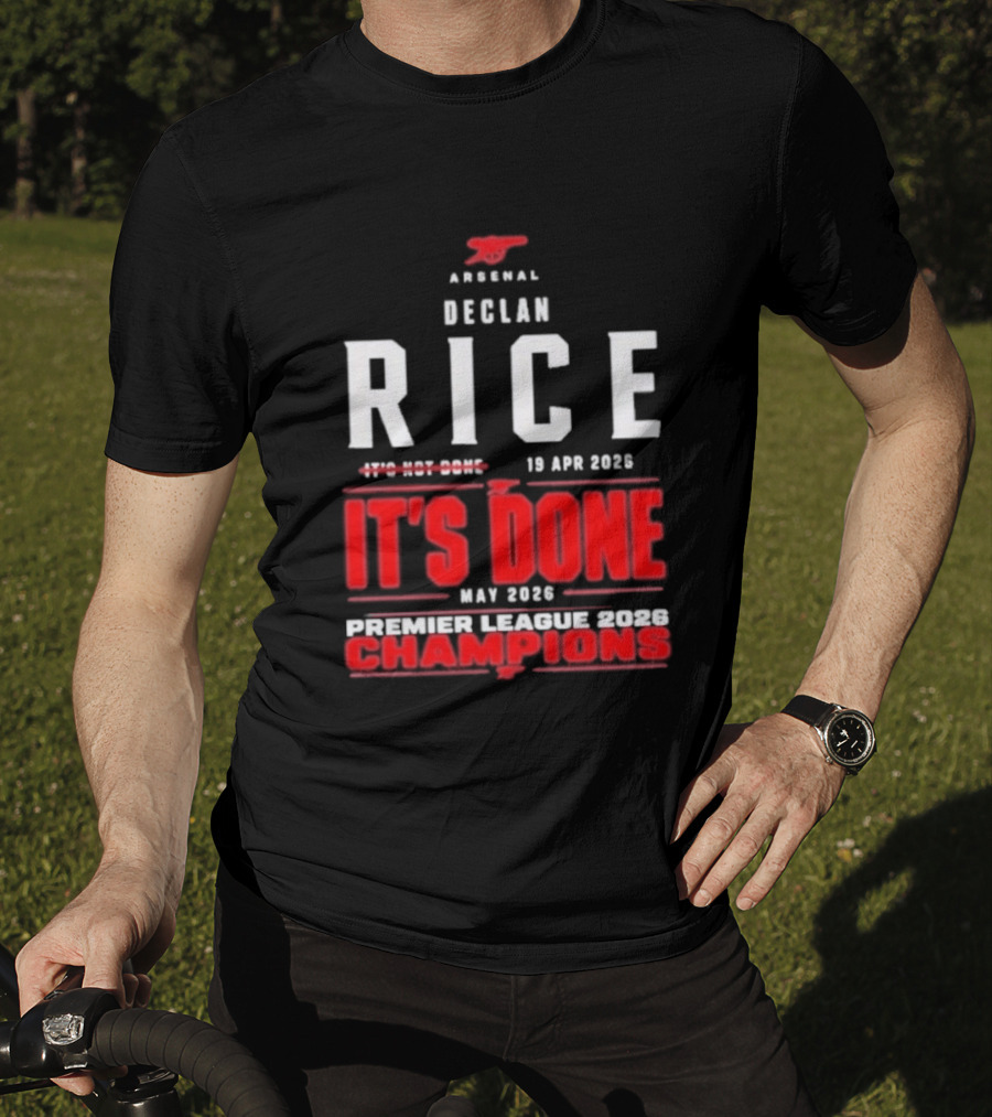 Arsenal Declan Rice It's Done Premier League Champions 2023 T-Shirt