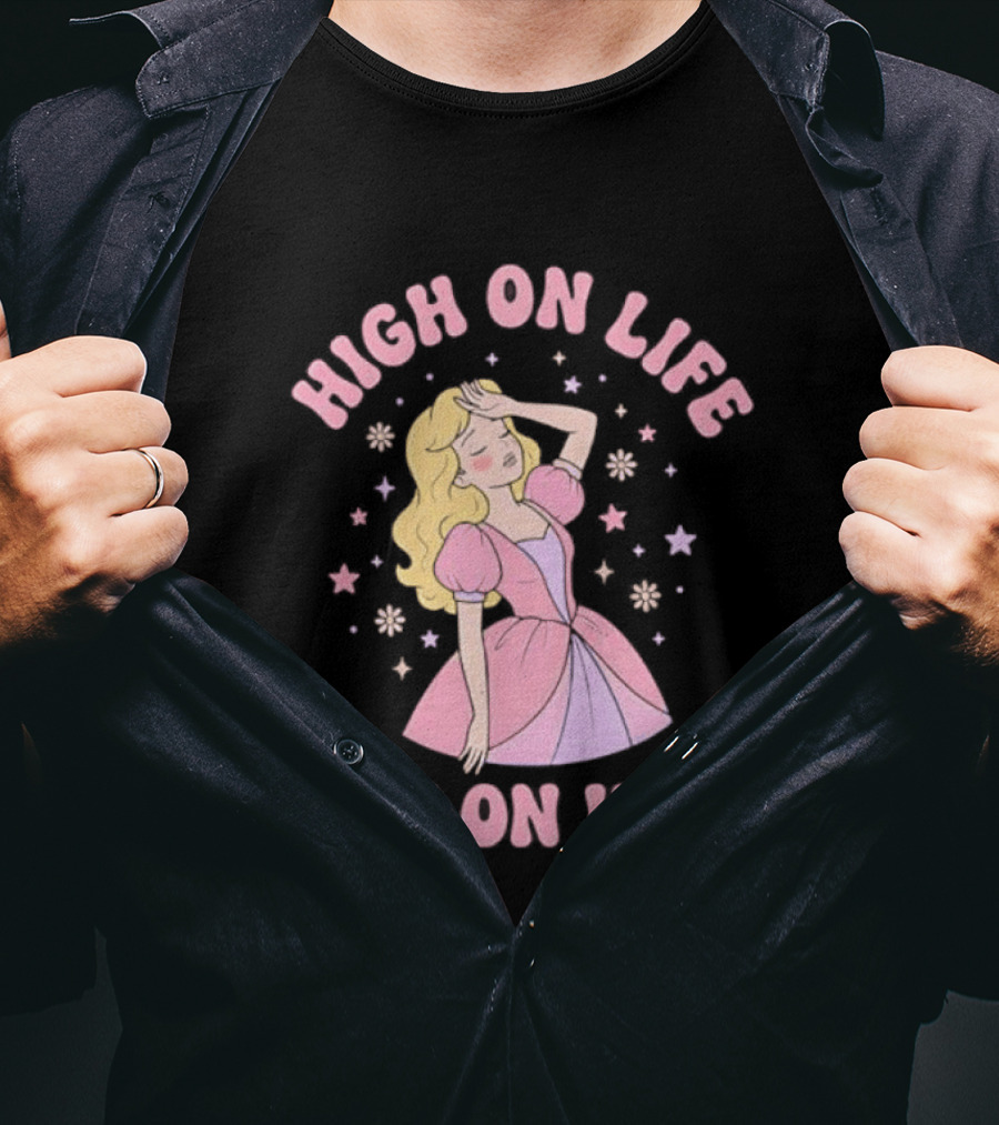 High On Life Low On Iron Pink Princess Dress T-Shirt