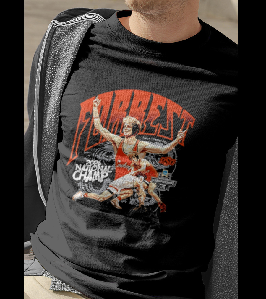 Jax Forrest Oklahoma State Cowboys Wrestling 2026 National Champ T-Shirt