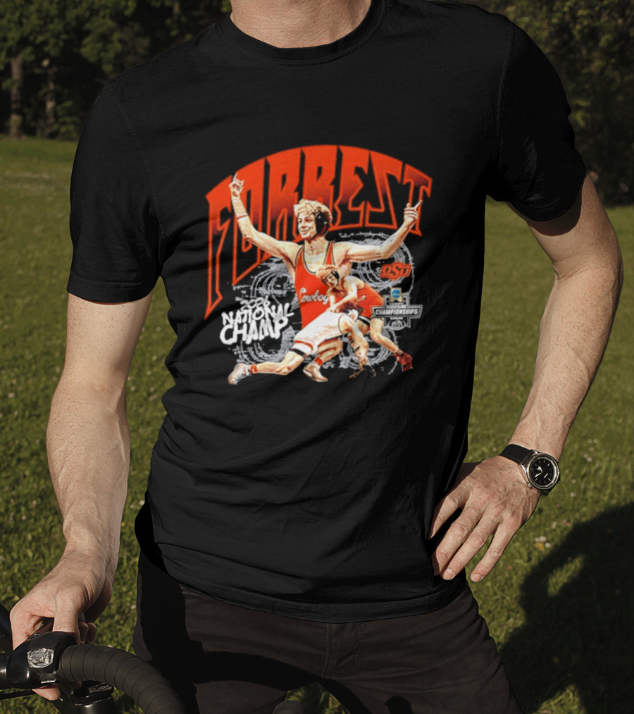 Jax Forrest Oklahoma State Cowboys Wrestling 2026 National Champ T-Shirt