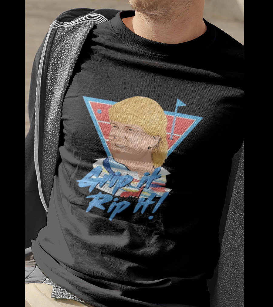 John Daly Bigface Golf Of America 4th Of July Grip It Rip It T-Shirt