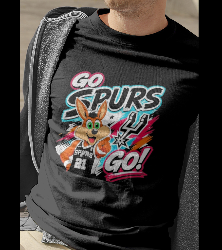 Go Spurs Go San Antonio Spurs Coyote Basketball 21 T-Shirt