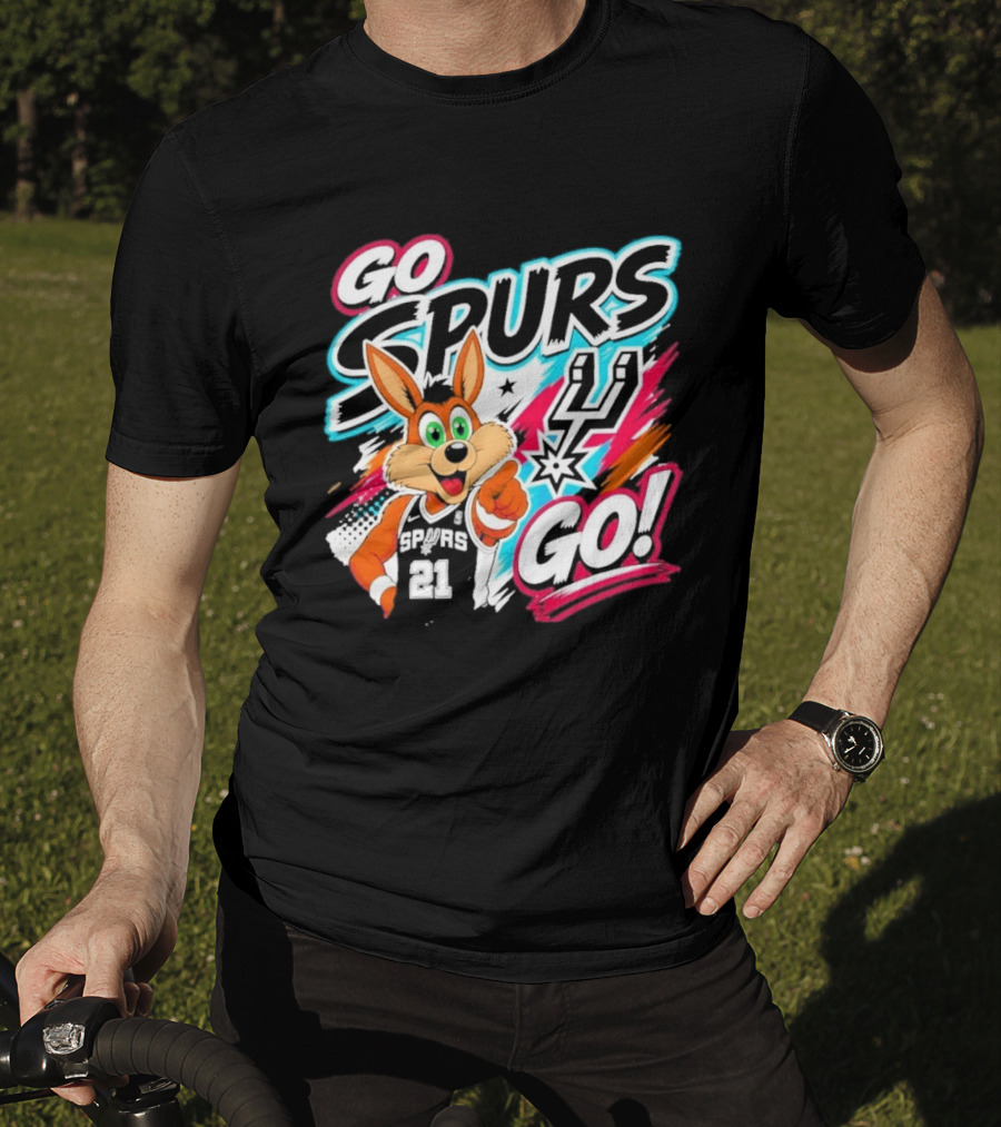 Go Spurs Go San Antonio Spurs Coyote Basketball 21 T-Shirt