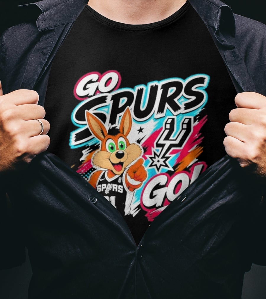 Go Spurs Go San Antonio Spurs Coyote Basketball 21 T-Shirt