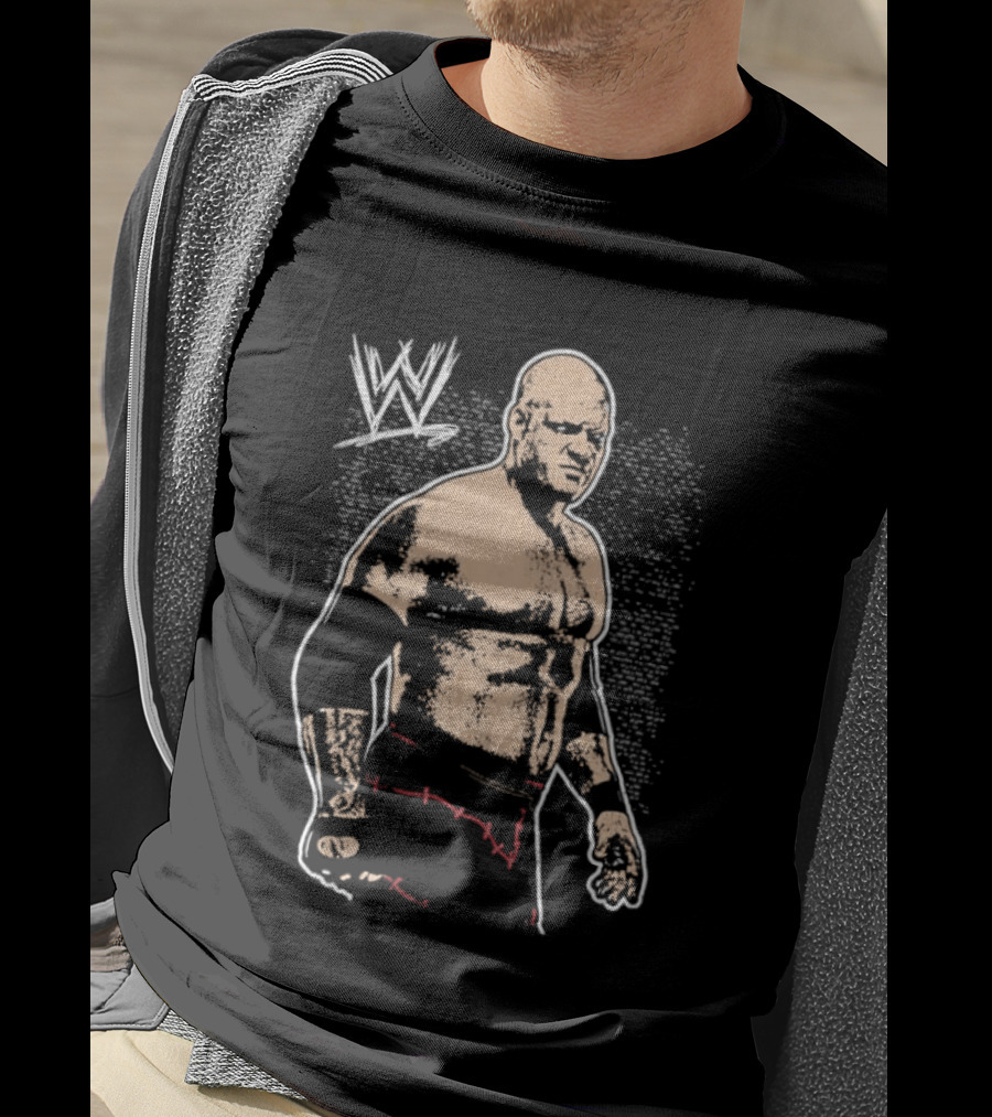 Kane WWE Wrestling Stitched Men's WWE Iconic Fighter T-Shirt
