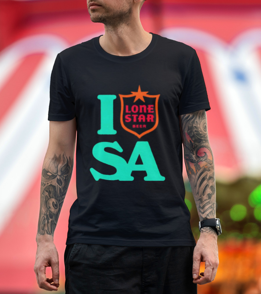 Lone Star Beer I Love San Antonio USA Texas T-Shirt