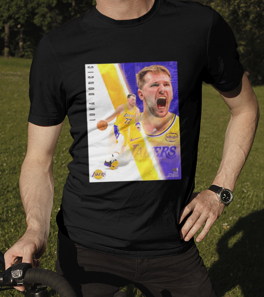 Luka Doncic 77 Los Angeles Lakers Basketball Energetic T-Shirt