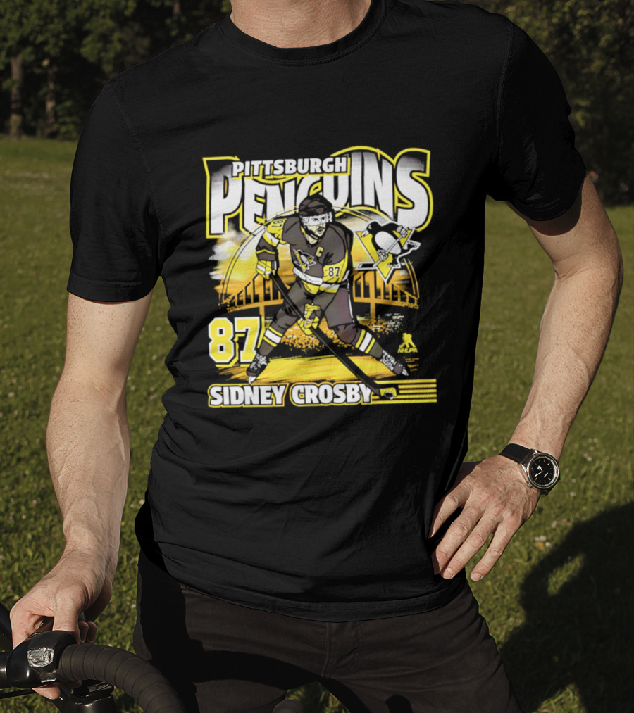 Pittsburgh Penguins Sidney Crosby 87 Hockey Action T-Shirt