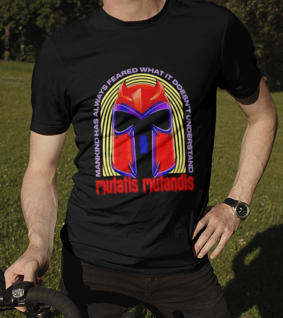 Mutatis Mutandis Mankind Has Always Feared What It Doesn't Understand Red Mask T-Shirt