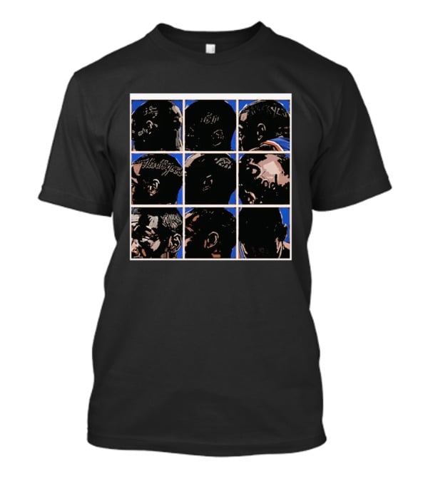 New York Knicks Players Tattoo Art Head Collage T-Shirt
