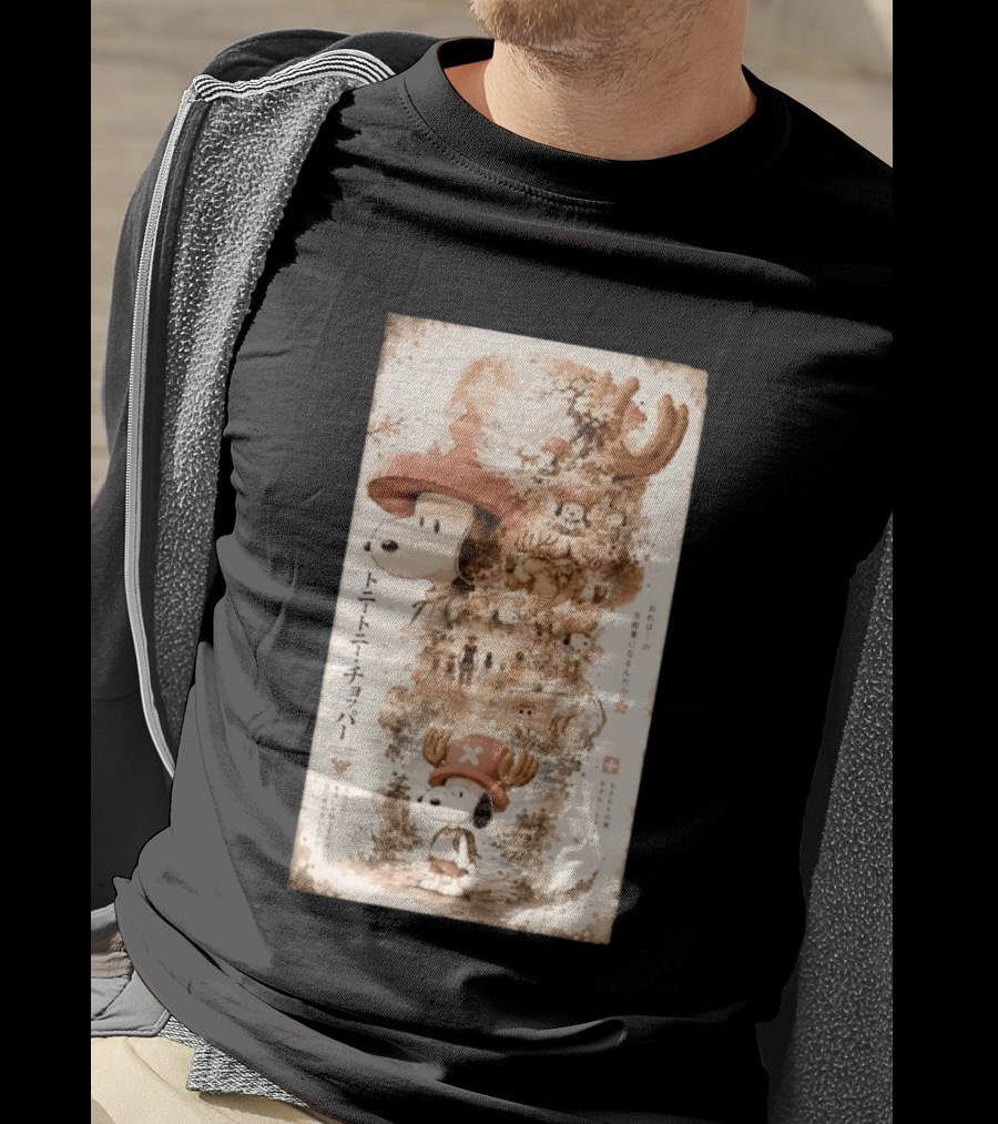 Tony Tony Chopper Snoopy One Piece Ore Wa Mannonyaku Ni Naru Nda Collaboration T-Shirt