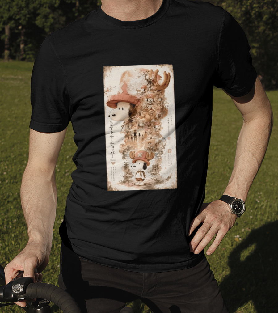 Tony Tony Chopper Snoopy One Piece Ore Wa Mannonyaku Ni Naru Nda Collaboration T-Shirt
