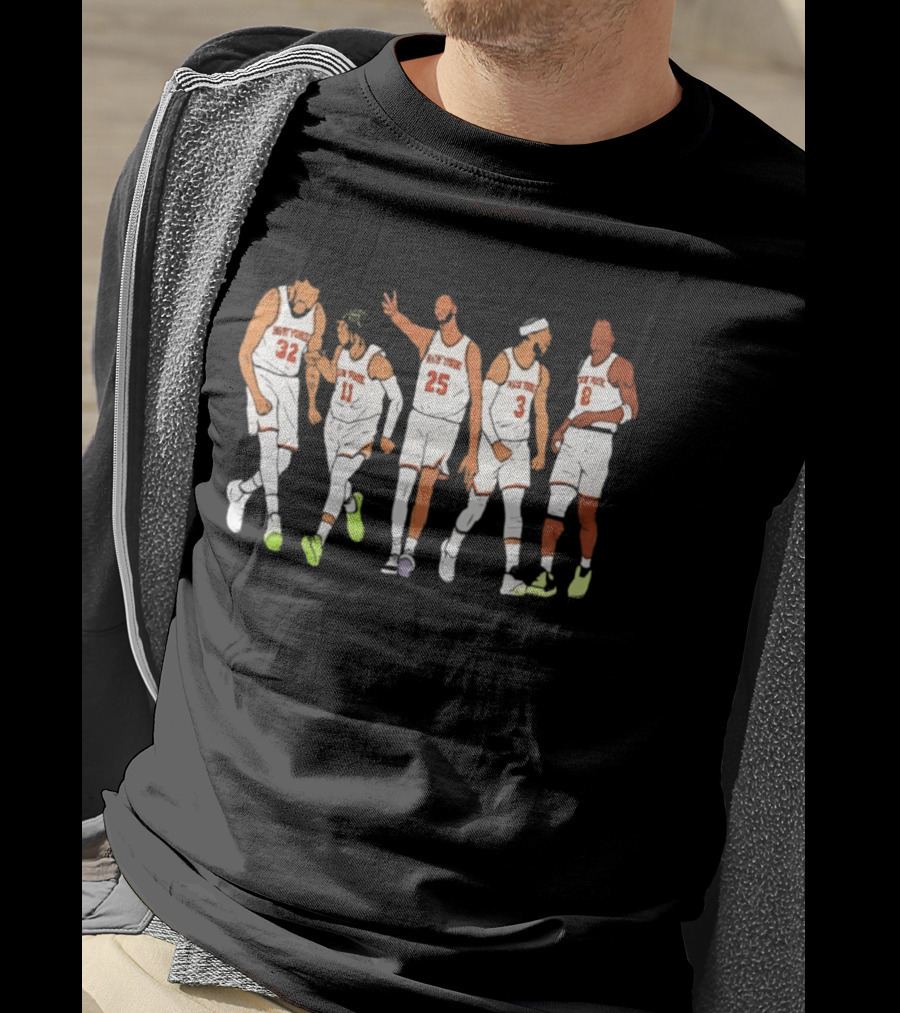 New York Knicks NBA Noah Vonleh Jalen Brunson Taj Gibson Josh Hart OG Anunoby Players T-Shirt