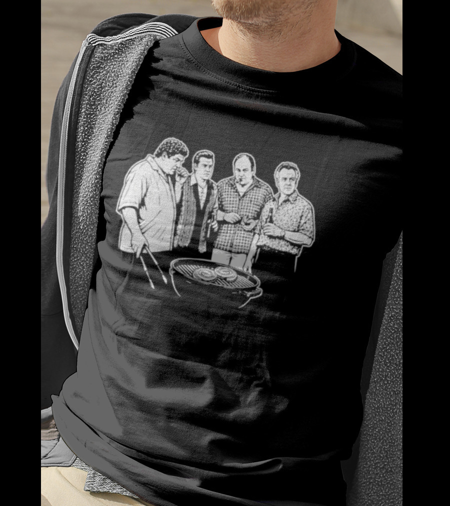 North Jersey BBQ Sopranos Parody Mobster Grill Crew T-Shirt