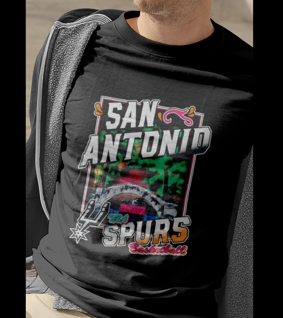 San Antonio Spurs River Walk NBA Basketball T-Shirt
