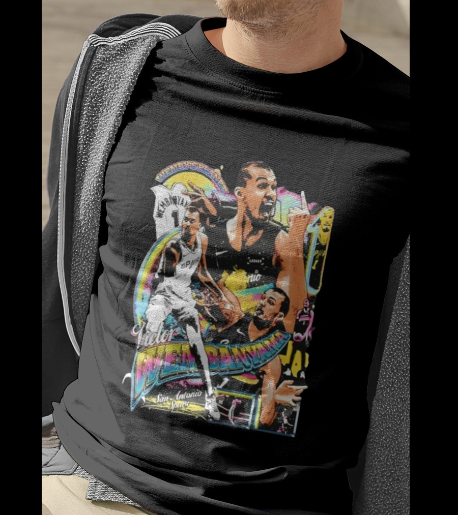 Victor Wembanyama X The Alien Mashup San Antonio Spurs Basketball #1 Wemby T-Shirt