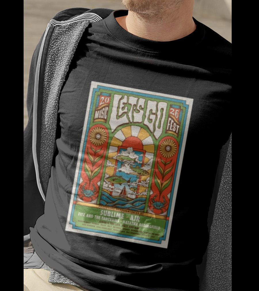 Let's Go Music Fest 2026 Crownsville MD Featuring Sublime AJR Fitz And The Tantrums Natasha Bedingfield Judah And The Lion Matt And Kim T-Shirt