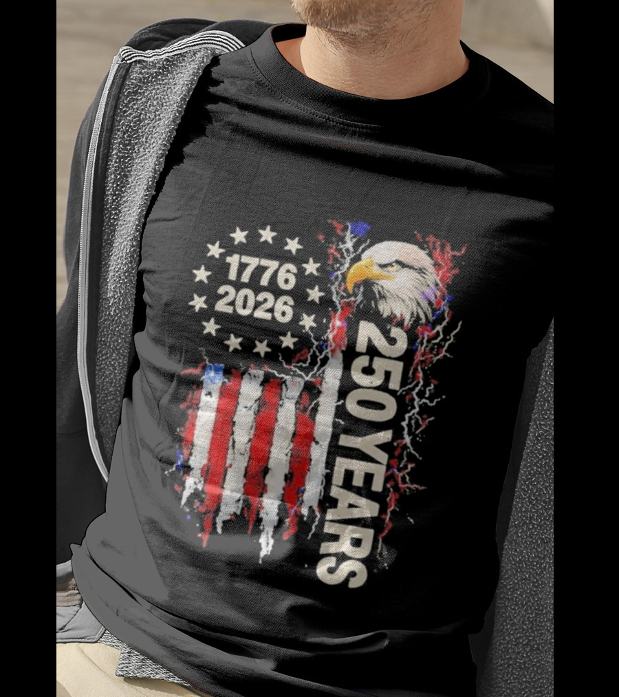 Patriotic Bald Eagle 1776 2026 USA 250 Years Anniversary Celebration T-Shirt