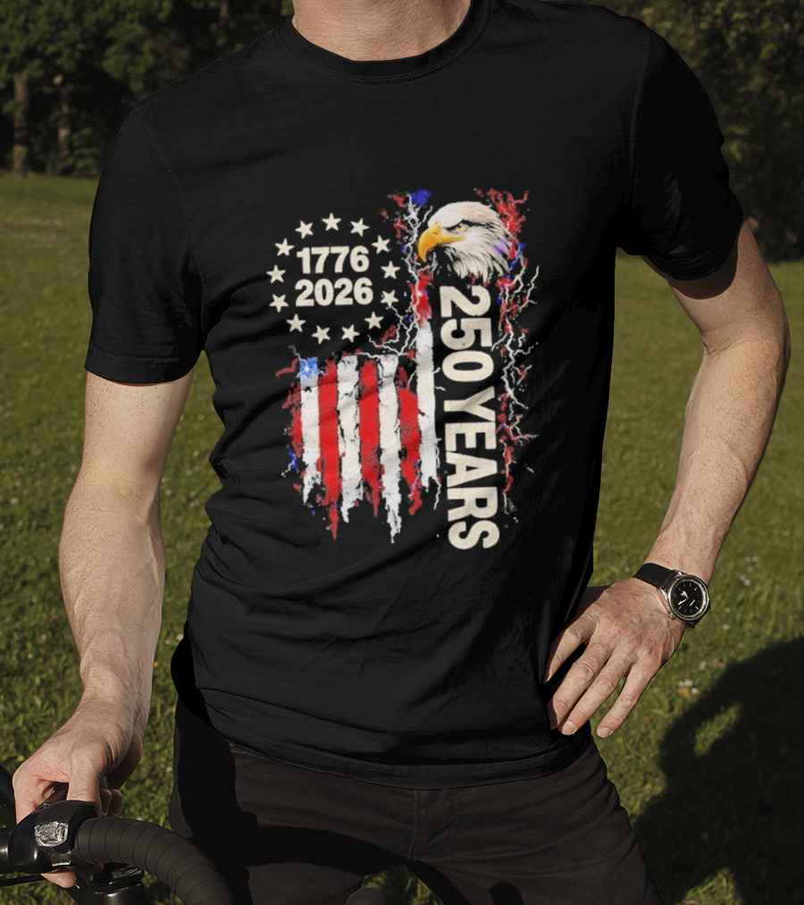 Patriotic Bald Eagle 1776 2026 USA 250 Years Anniversary Celebration T-Shirt