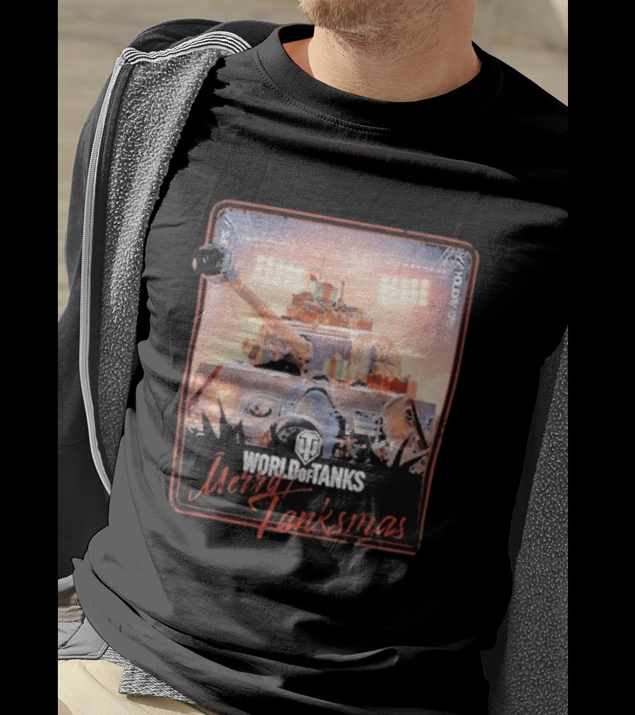 World Of Tanks Merry Tanksmas Holiday Ops Festive Tank T-Shirt