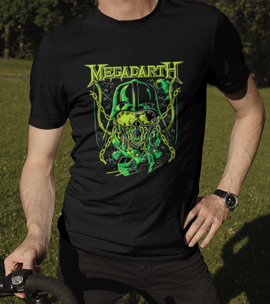 Star Wars Darth Vader Megadarth Helmet Space Iconic Mashup T-Shirt
