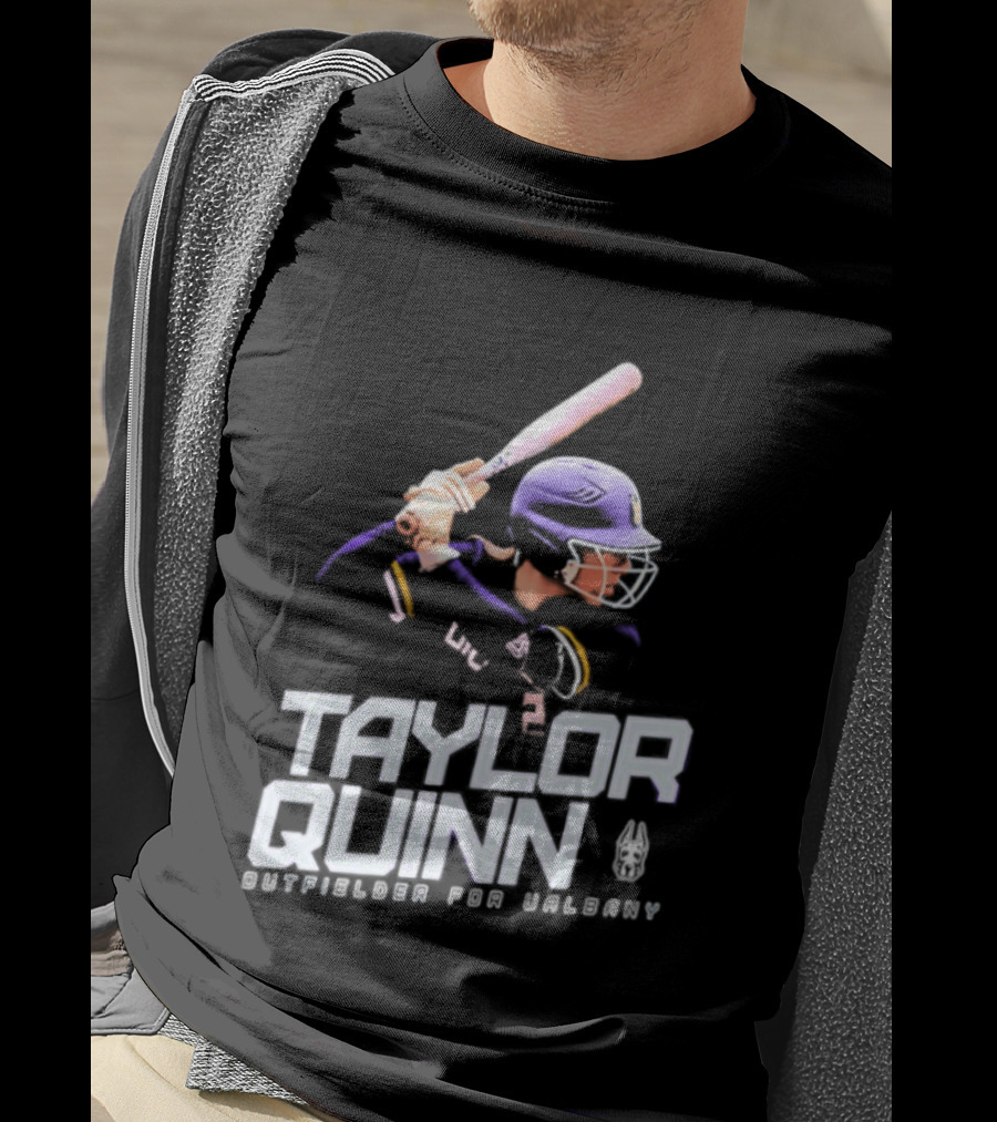 Taylor Quinn UAlbany Outfielder Baseball Sports T-Shirt