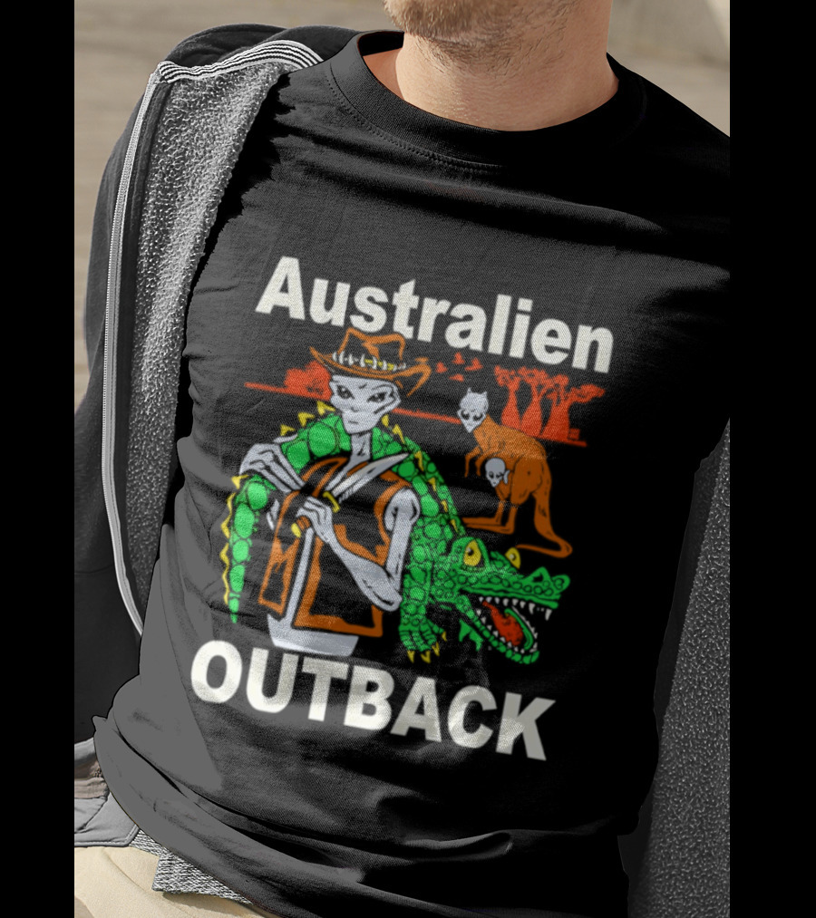Australien Outback Alien Crocodile Adventure T-Shirt
