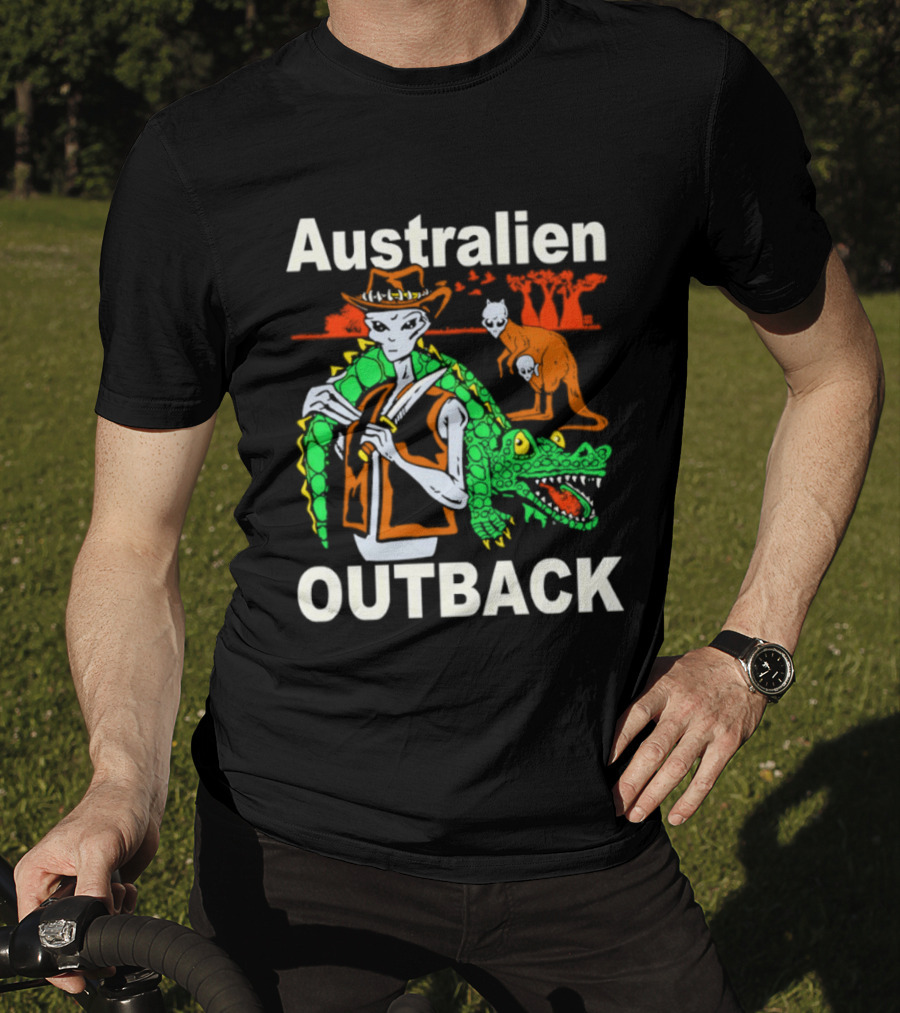 Australien Outback Alien Crocodile Adventure T-Shirt