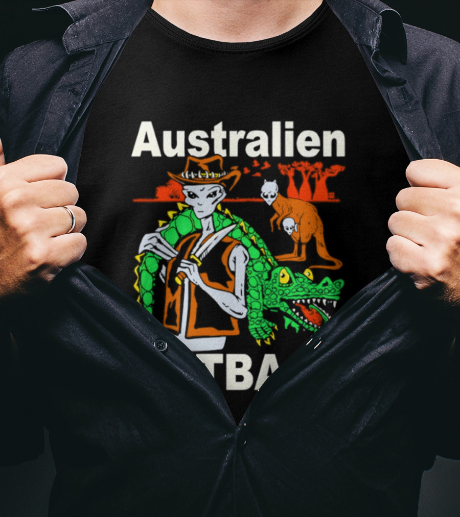 Australien Outback Alien Crocodile Adventure T-Shirt