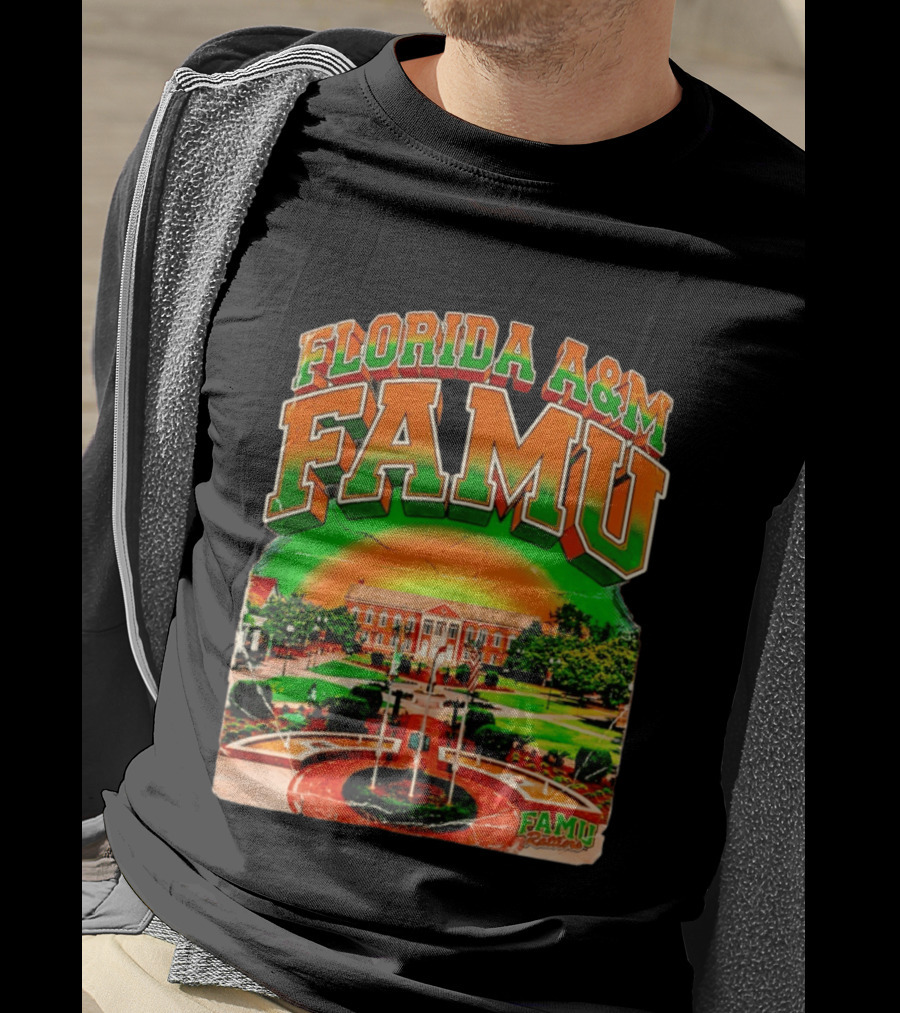 Florida A&M FAMU Rattlers Lee Hall Campus Landmark T-Shirt