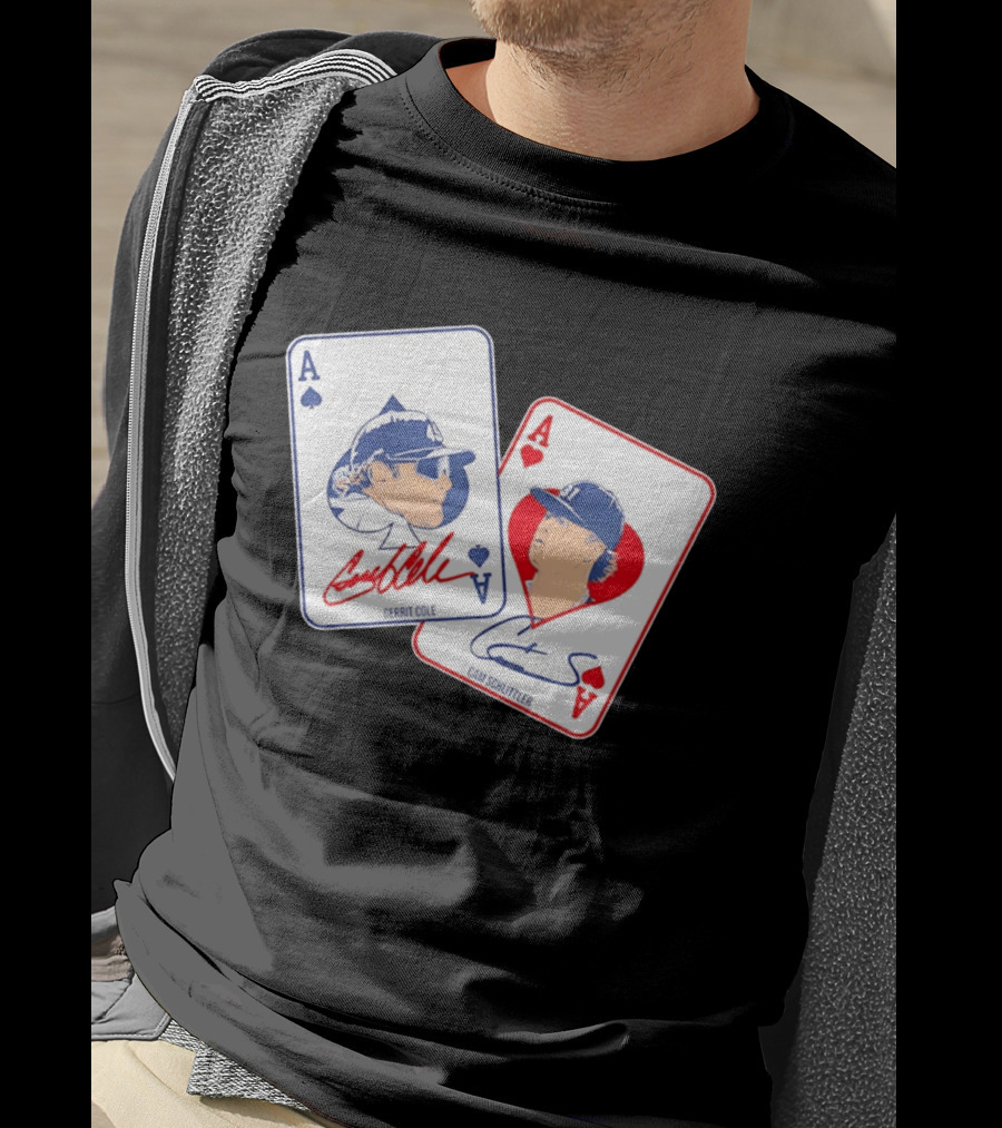 Gerrit Cole Cam Schlittler Ace Of Spades And Hearts Baseball Player Cards Men's T-Shirt